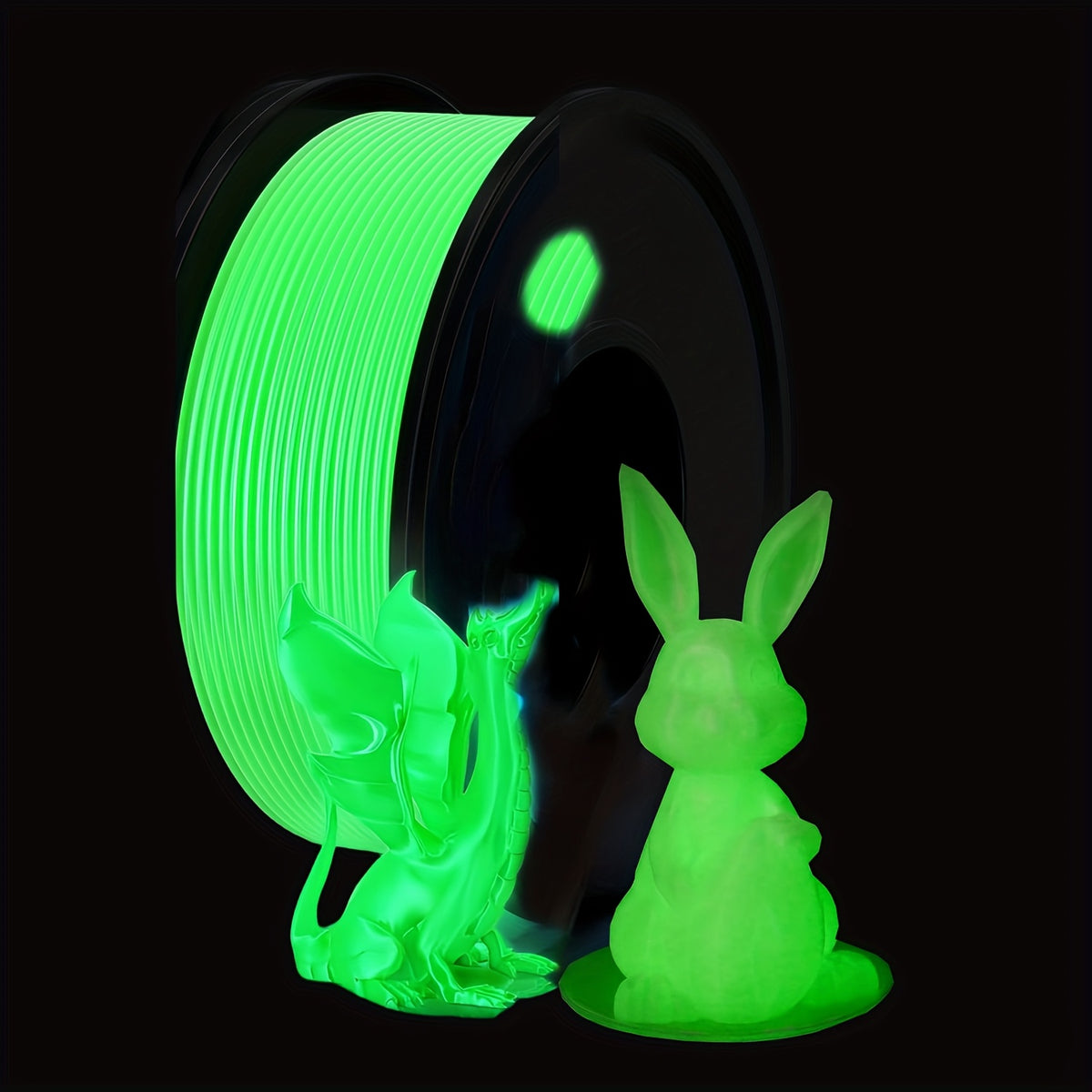Glow in the Dark PLA Filament, Glow Green – photo 1