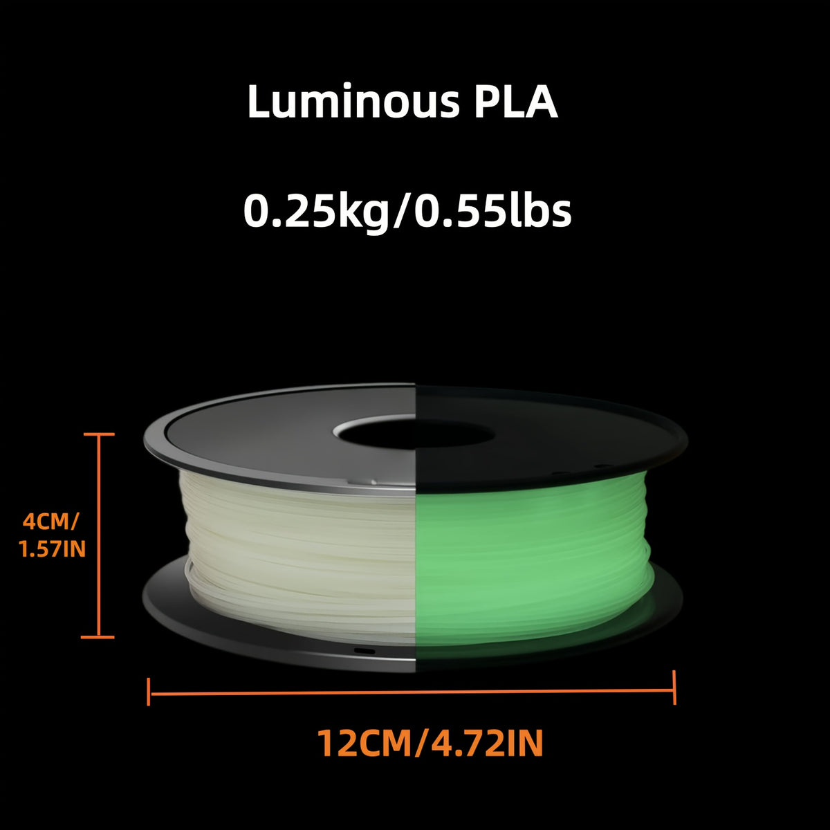 Glow in the Dark PLA Filament, Glow Green – photo 2