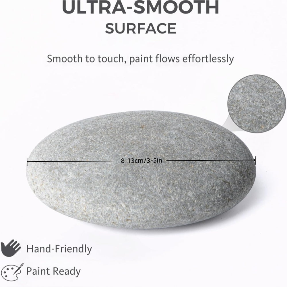 Flat Painting Stones, smooth natural pebbles, 8–13cm – photo 2
