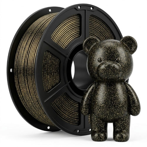 Black & Gold Glitter PLA Filament – photo 1