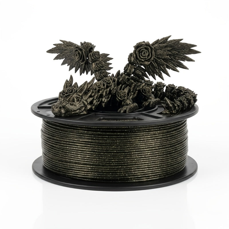 Black & Gold Glitter PLA Filament – photo 2