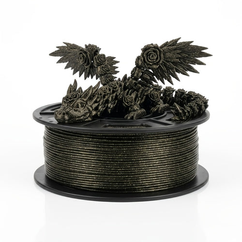 Black & Gold Glitter PLA Filament – photo 2