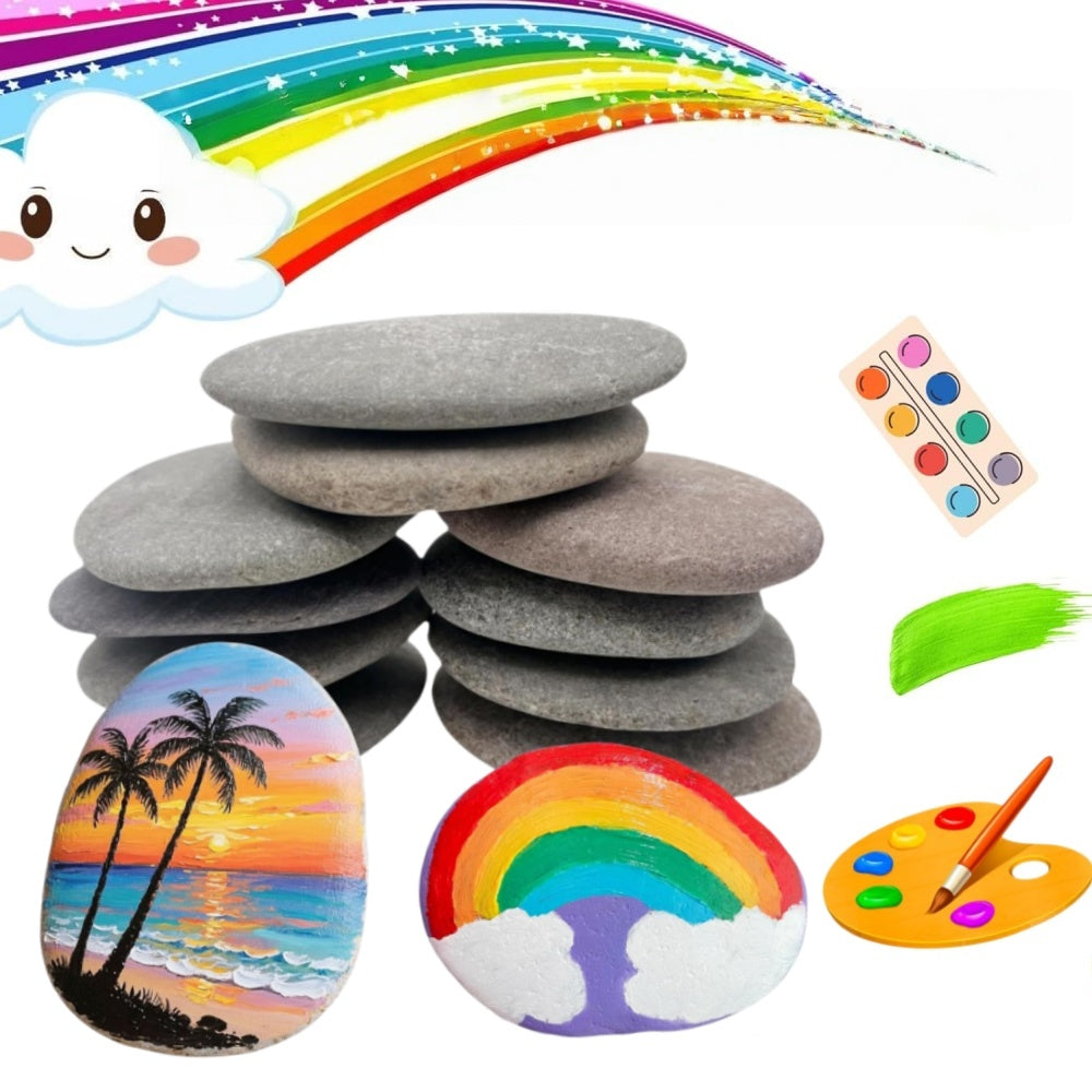 Flat Painting Stones, smooth natural pebbles, 8–13cm – photo 1